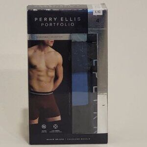 NWT Perry Ellis Portfolio 4 Pack Boxer Briefs Size L